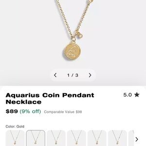 Coach l Aquarius Coin Necklace